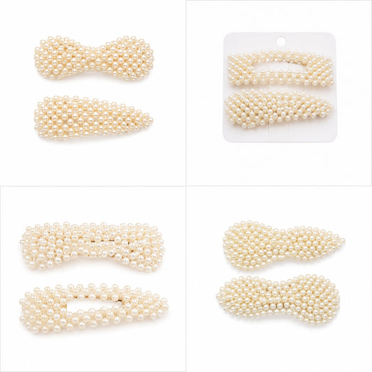 2pc pearl hair clips set