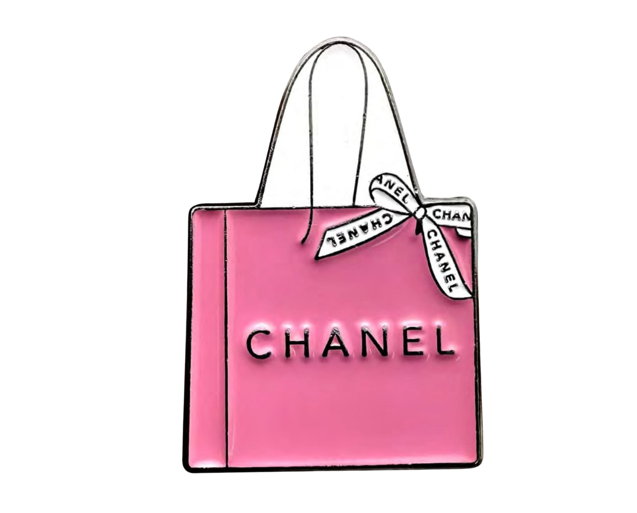 Chanel Pink Shopping Bag – 25×30mm   Metal Phone Sticker
