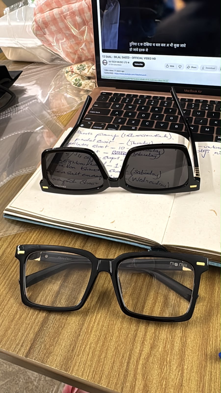 MiuMiu Square frame glasses/ Sunglasses