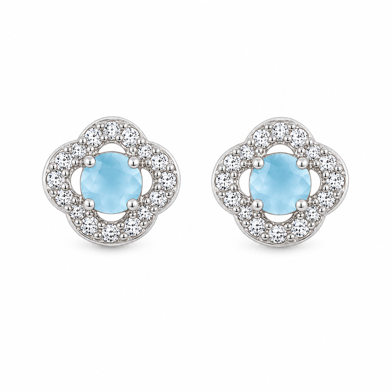 Luna Clover Zircon Studs