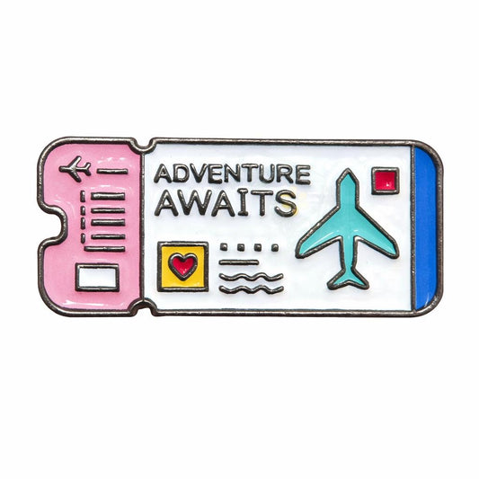 Adventure Awaits Boarding Pass – Metal Phone Charm Sticker