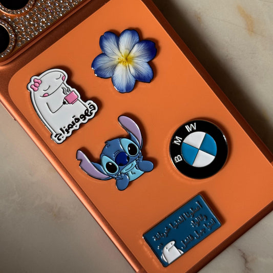 Metal Phone Charm Sticker Pack 
of 5 Bundle 26