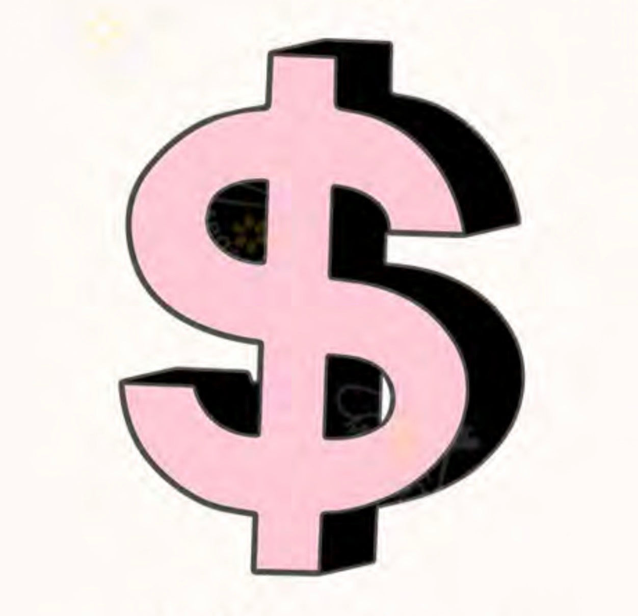 Pinky Dollar Metal Phone Sticker