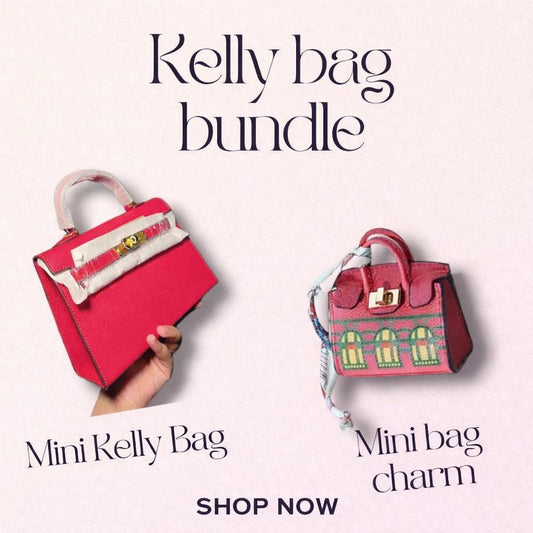 Dark pink Kelly Bag Bundle
