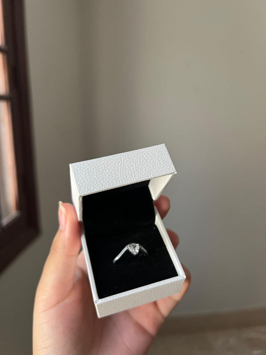 Pandora Two Sparkling Hearts Ring – High quality, comes with proper brand packaging.
