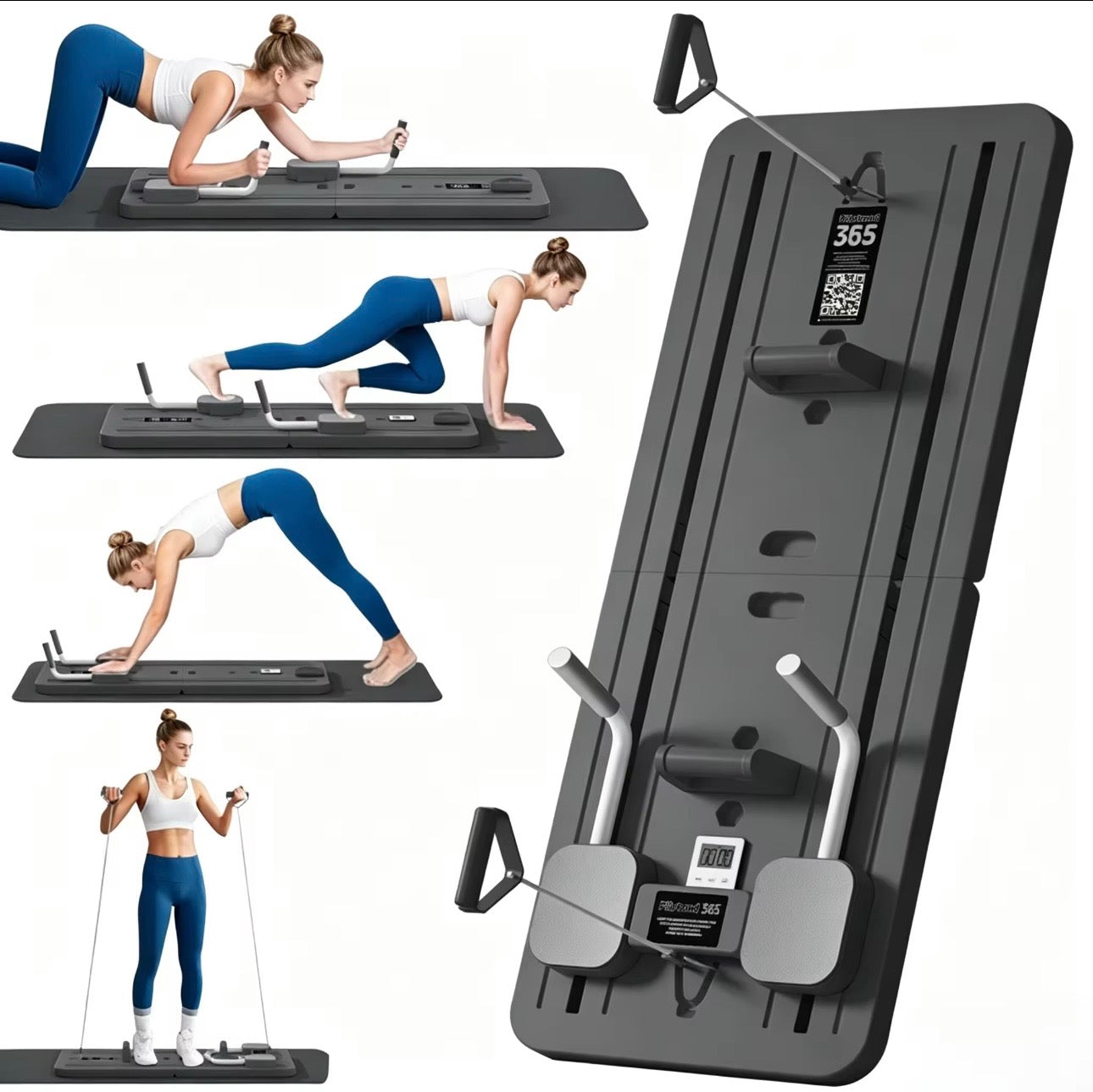 MULTIFUNCTIONAL PILATES BOARD ABDOMINAL EXERCISE PUSHUP BOARD 8IN1 - AUTOMATIC REBOUND FULL-BODY WORKOUT MACHINE FOR MEN & WOMEN