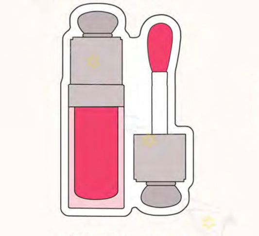 Lip Oil Metal Phone Sticker