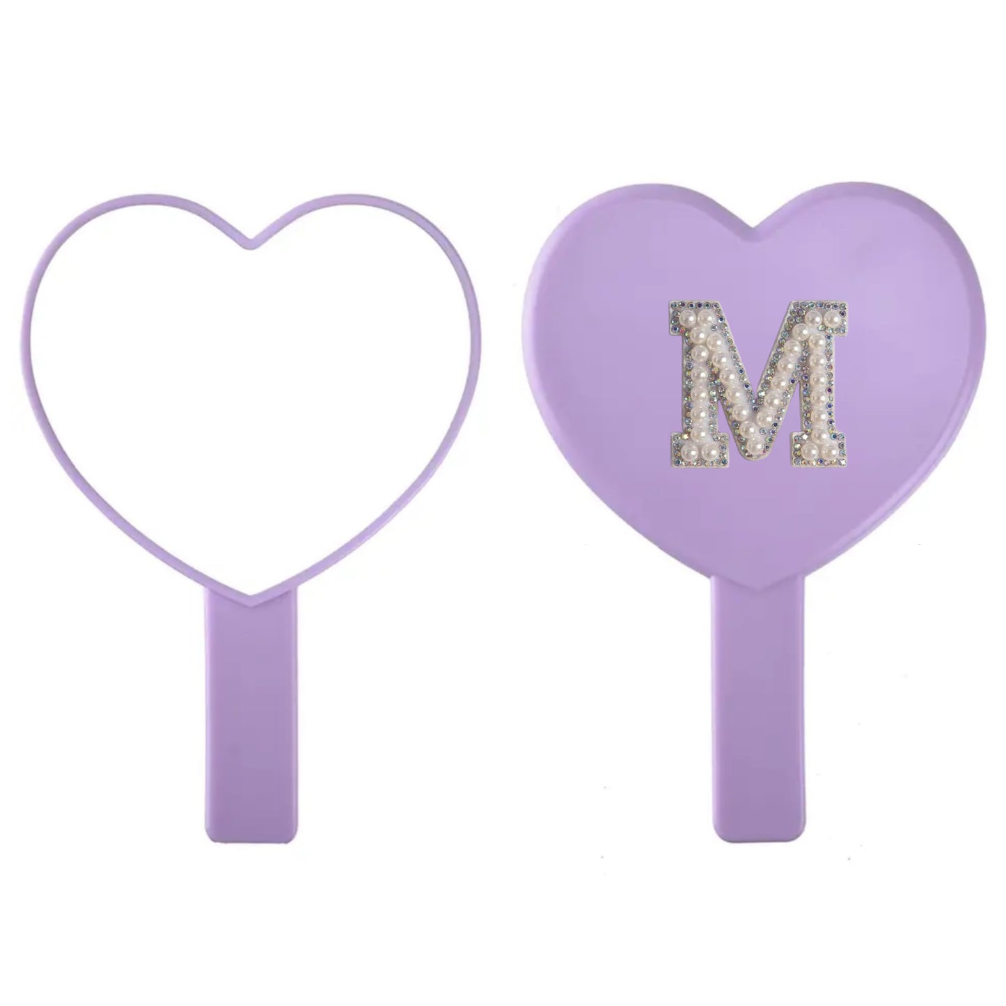 Heart purple makeup vanity mirror