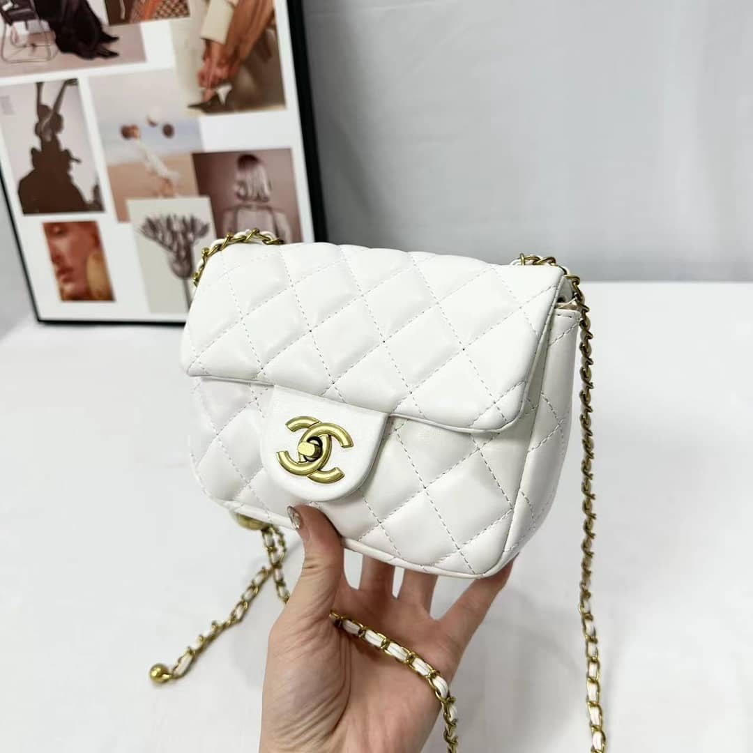 Mini White Chanel (In Stock)