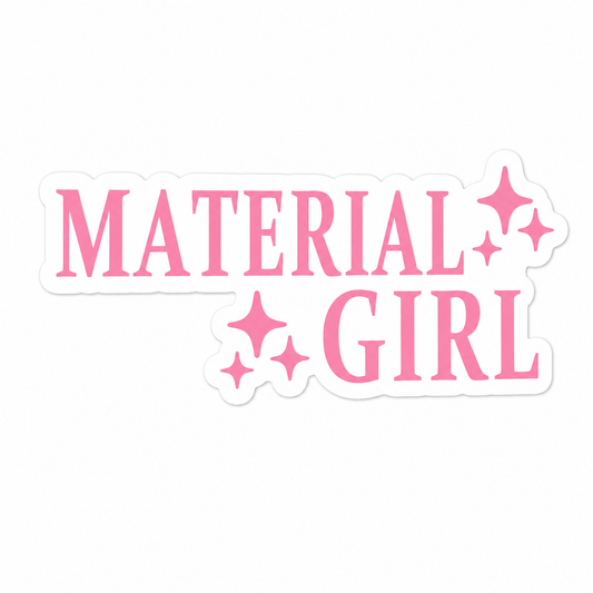 Material Girl Metal Phone Charm Sticker