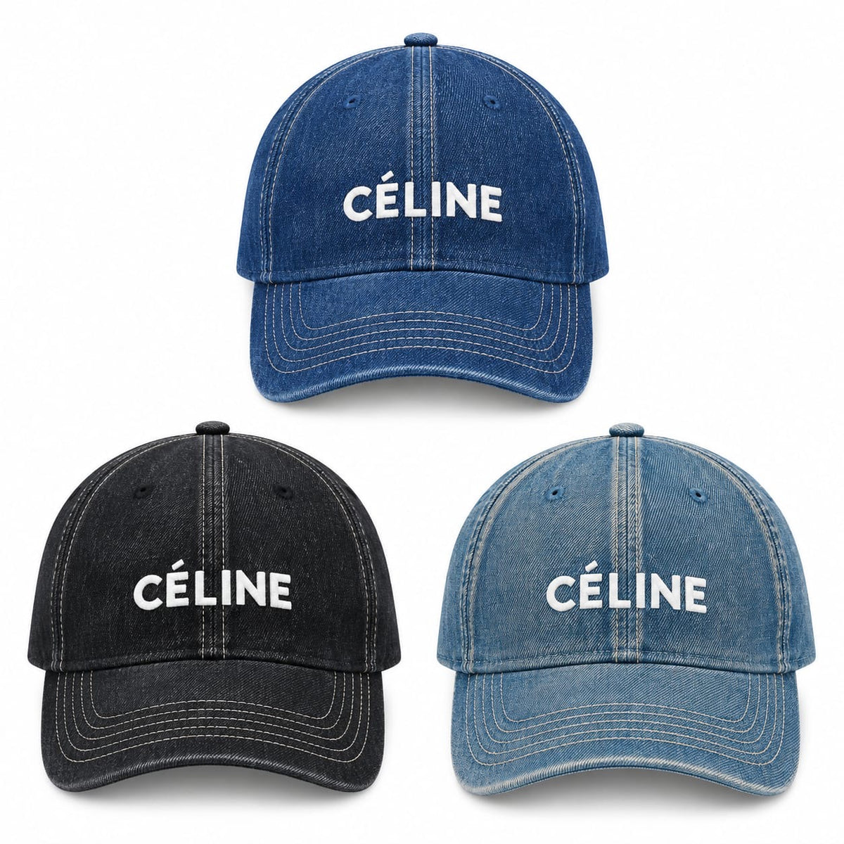 Celine Denim Logo Cap