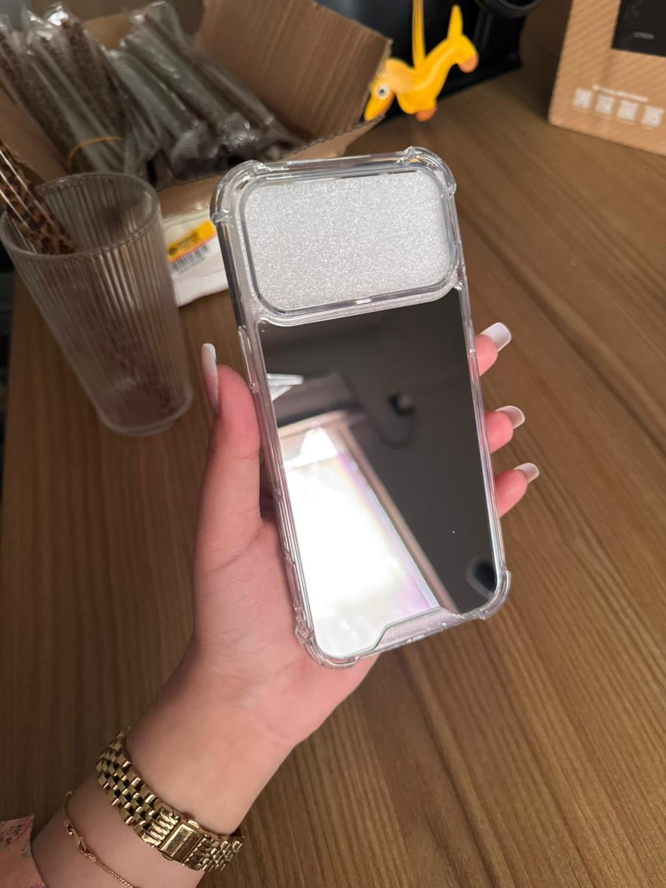 iPhone 17 Pro Max Air Protective Mirror Make up Phone Case
