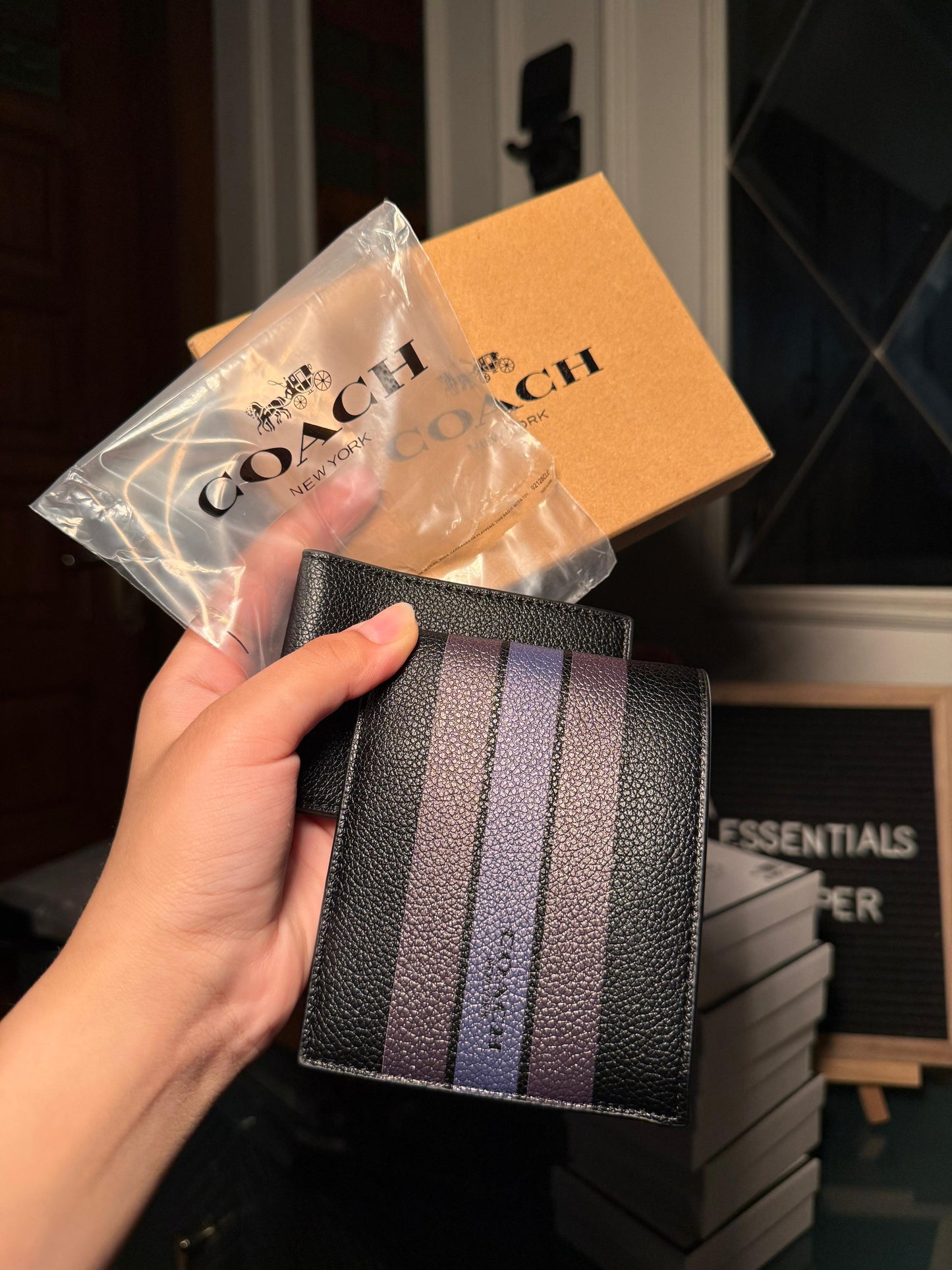 (Navy/Blue Tone)“Men’s Wallet, Cardholder & Keychain Gift Sets”
