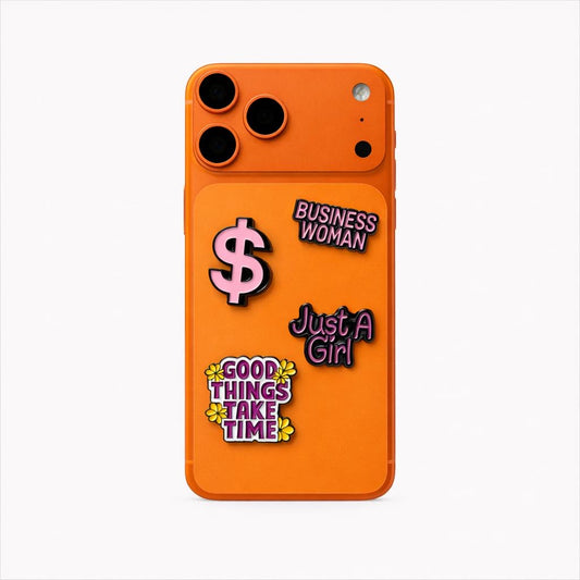 Metal Phone Charm Sticker Pack 
of 4 Bundle 15