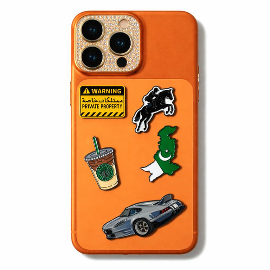 Metal Phone Charm Sticker Pack 
of 5 Bundle 34