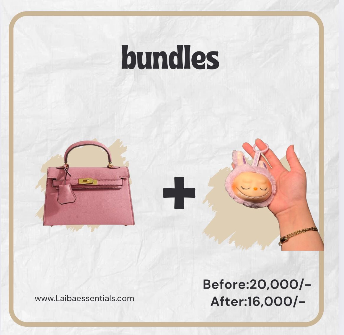 MINI PINK KELLY BAG BUNDLE