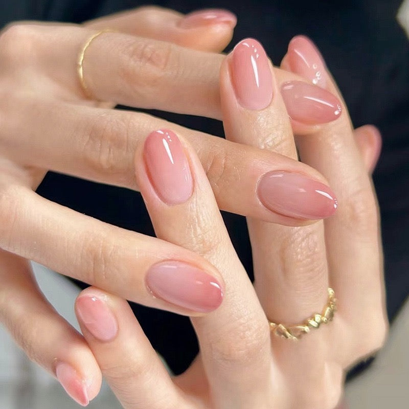 Monochrom pink nails N18