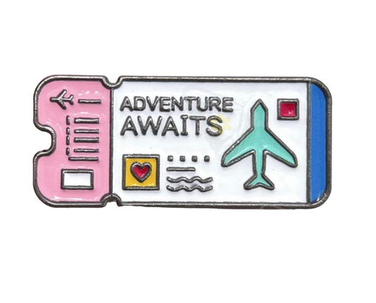 Adventure Awaits Boarding Pass – 25×11mm Metal Phone Sticker