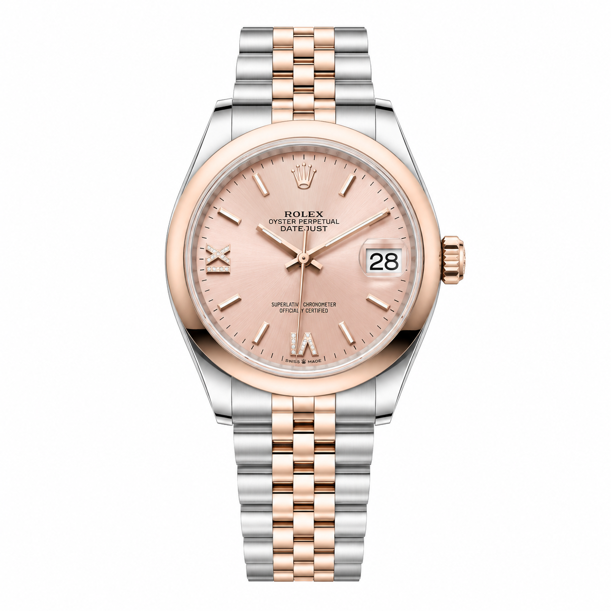 Rolex Datejust 28 Pink Dial – Everose Gold Two Tone(With Box & Proper Packaging)