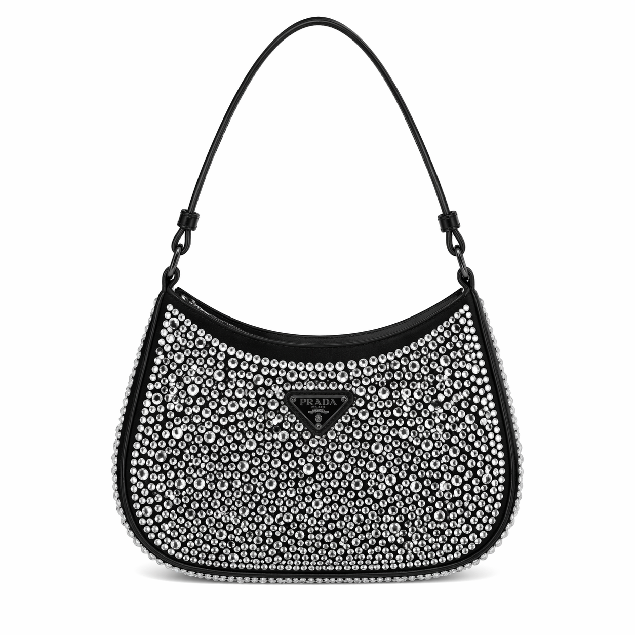 Prada black rhinestone shoulder bag
