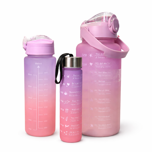 Graphic Drinking Bottle pack of 3