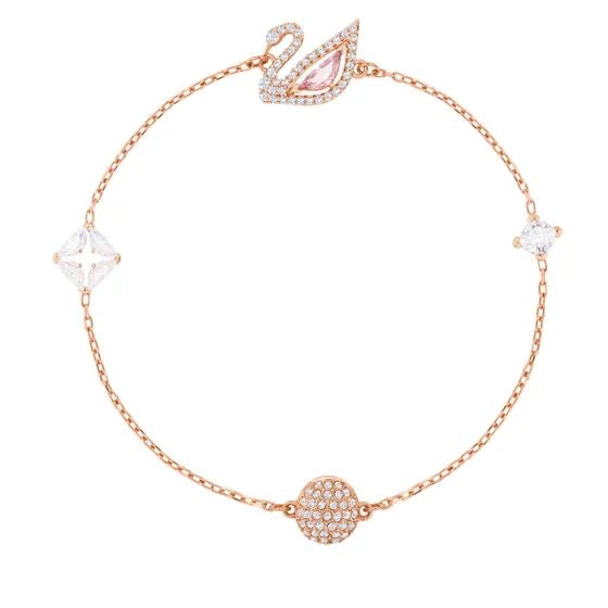 Swarovski Swan Bracelet, Pink, Rose-gold tone plated (Immediate Delivery Available) COME’S WITH BRANDED PACKAGING