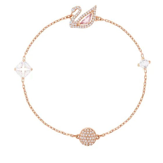 Swarovski Swan Bracelet, Pink, Rose-gold tone plated (Immediate Delivery Available) COME’S WITH BRANDED PACKAGING