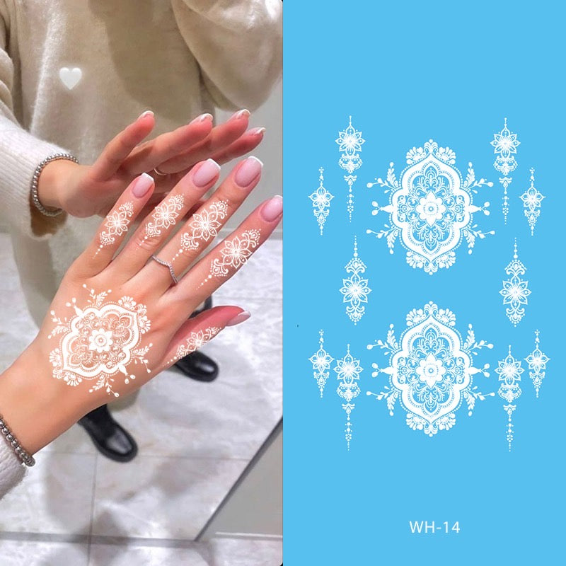 White Floral Mandala Mehndi Design
