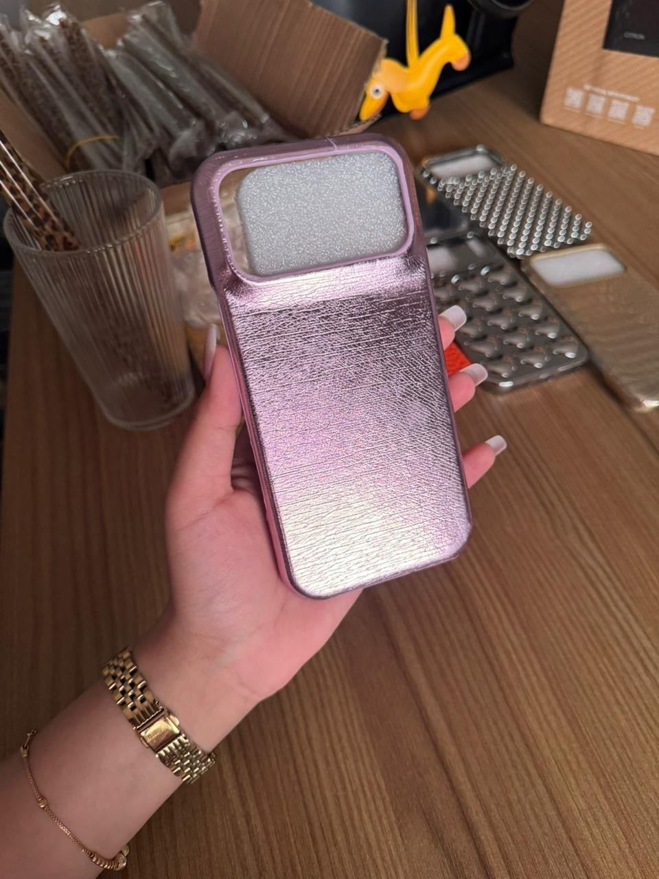 Pink Stardust Phone Case 17 Pro Max