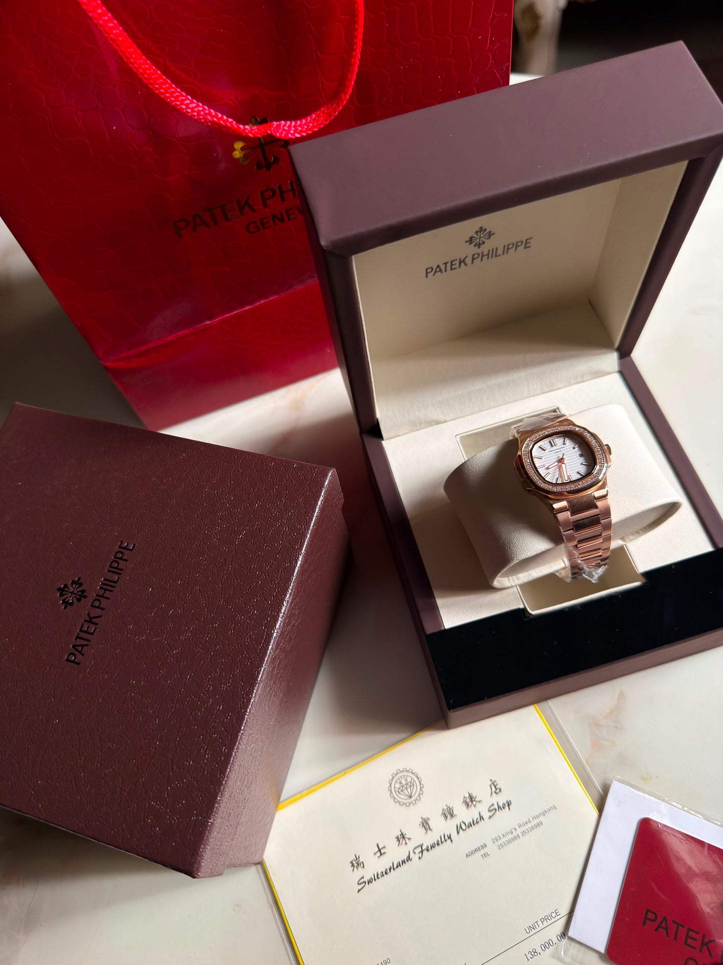 Patek Philippe Nautilus Rose Gold -Lux&Co (With Box & Proper Packaging)