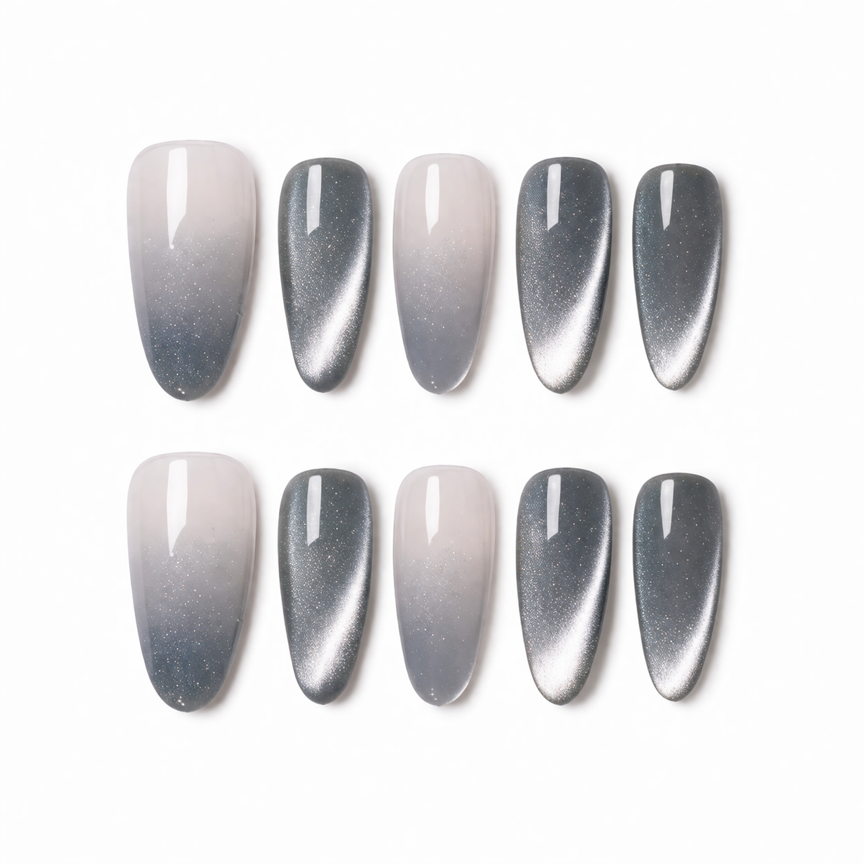 Mermaid hand made nails L37