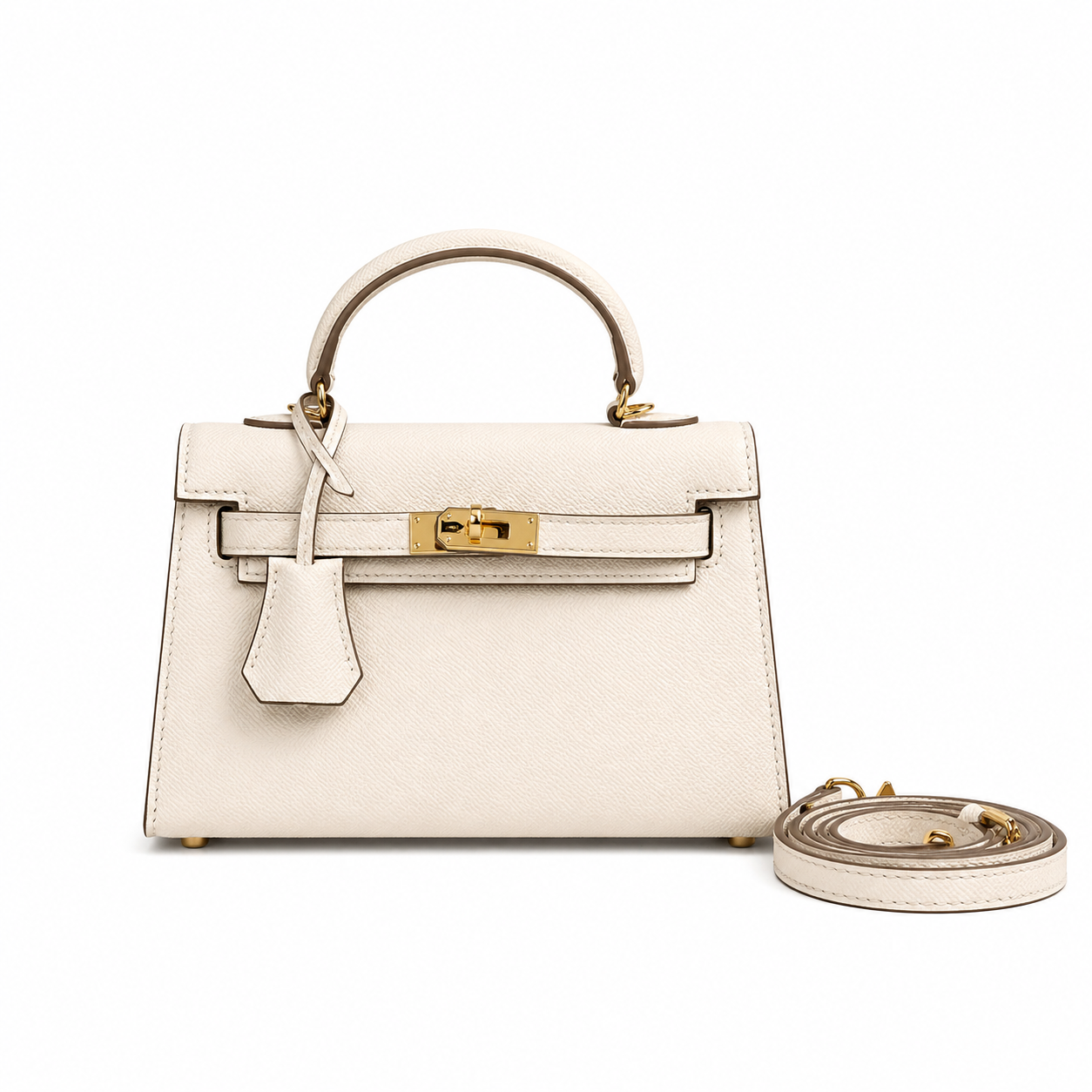 Mini Kelly Bag with Gold Hardware 20cm