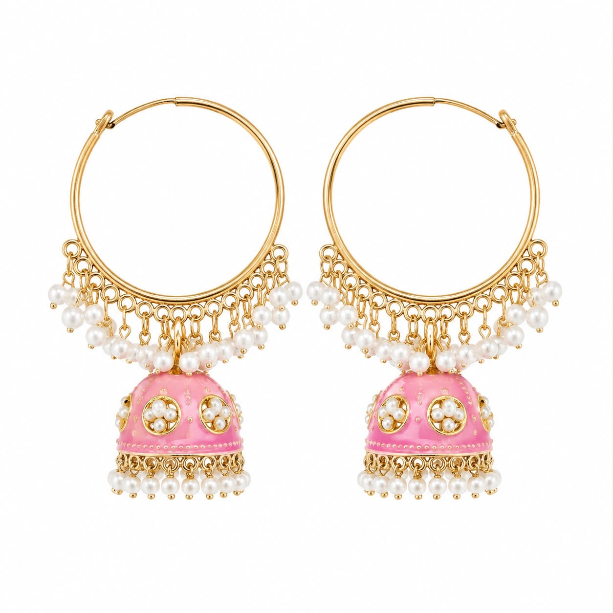 Pearl Hoop Jhumkas