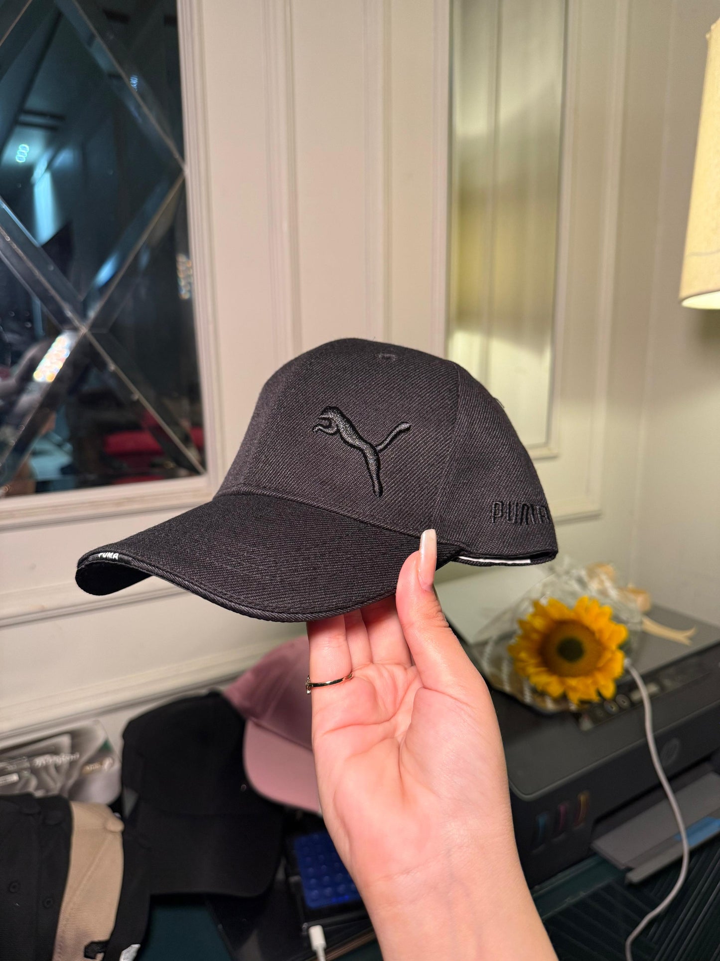 Black puma hat