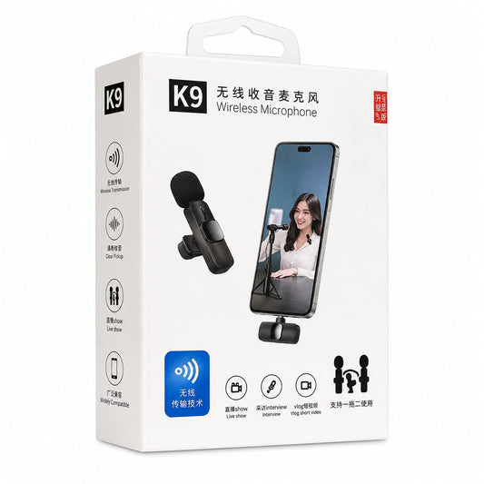 Wireless microphone dual mic set k9
