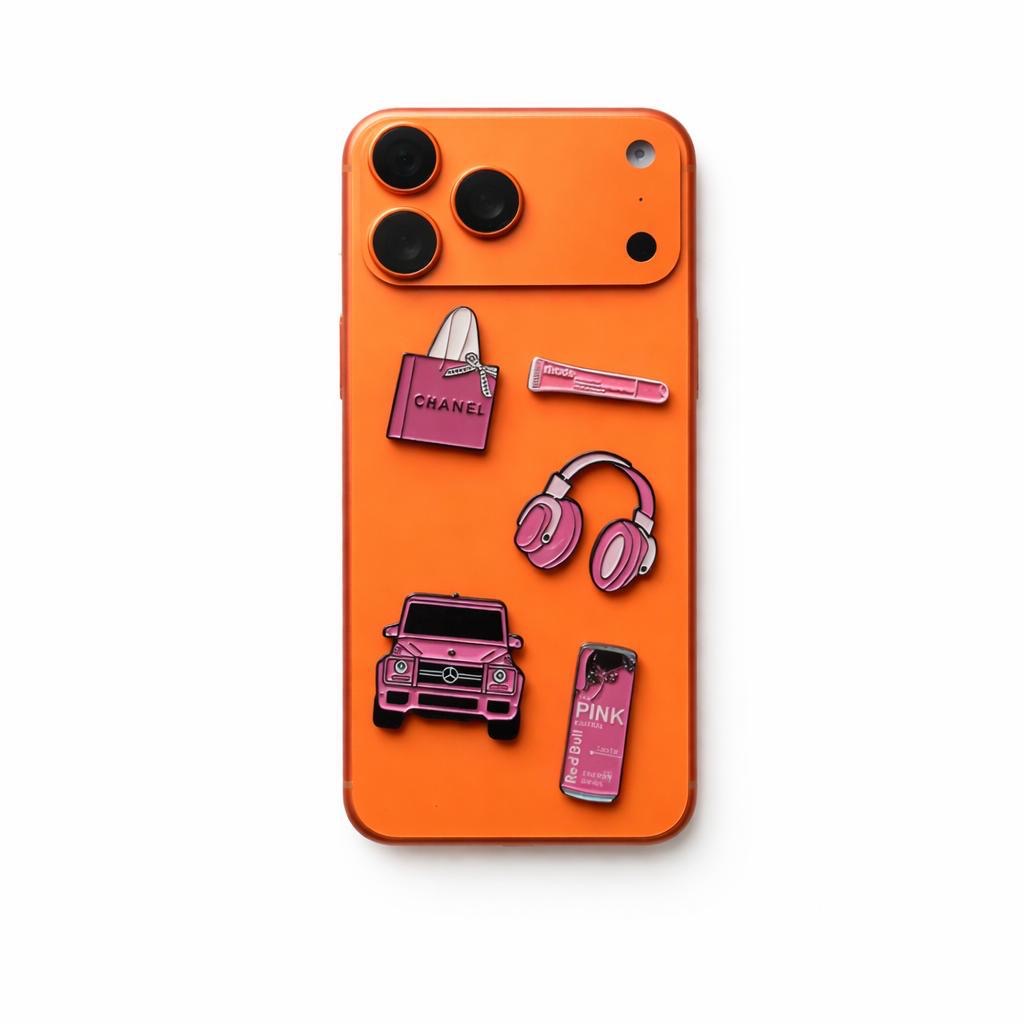 Metal Phone Charm Sticker Pack 
of 5 bundle 4
