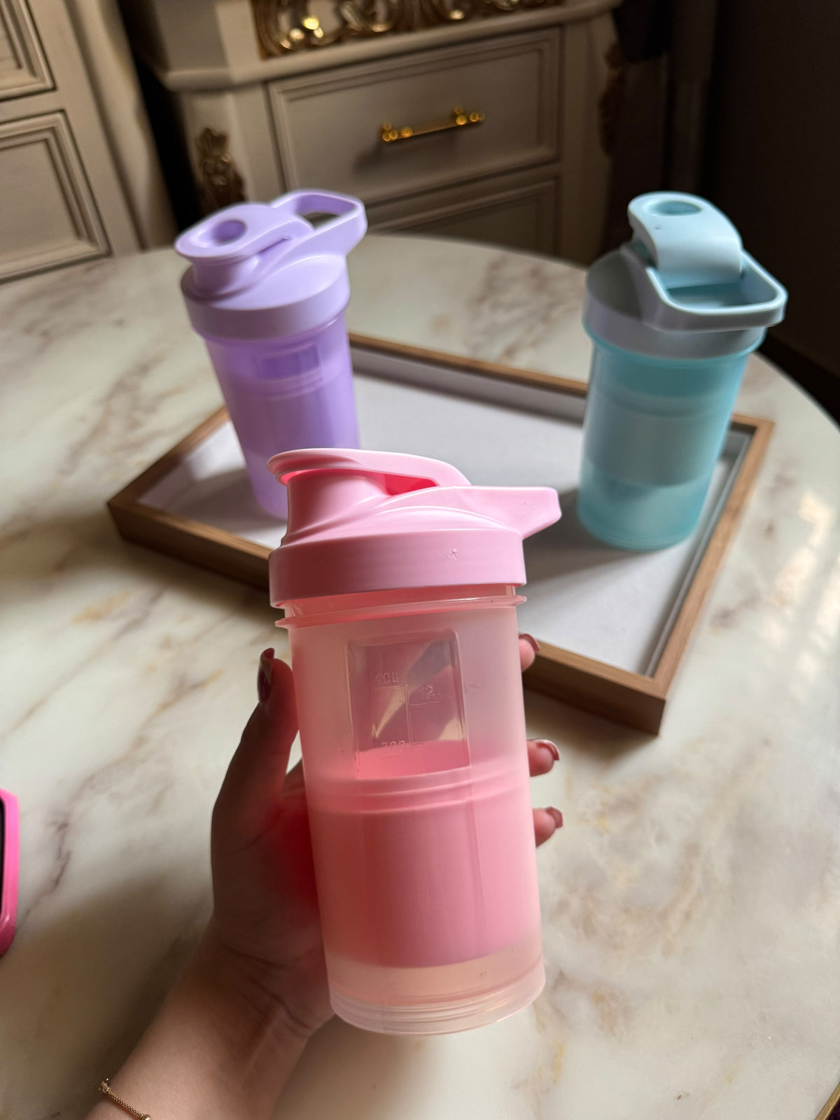 Portable Protein Shaker Bottle