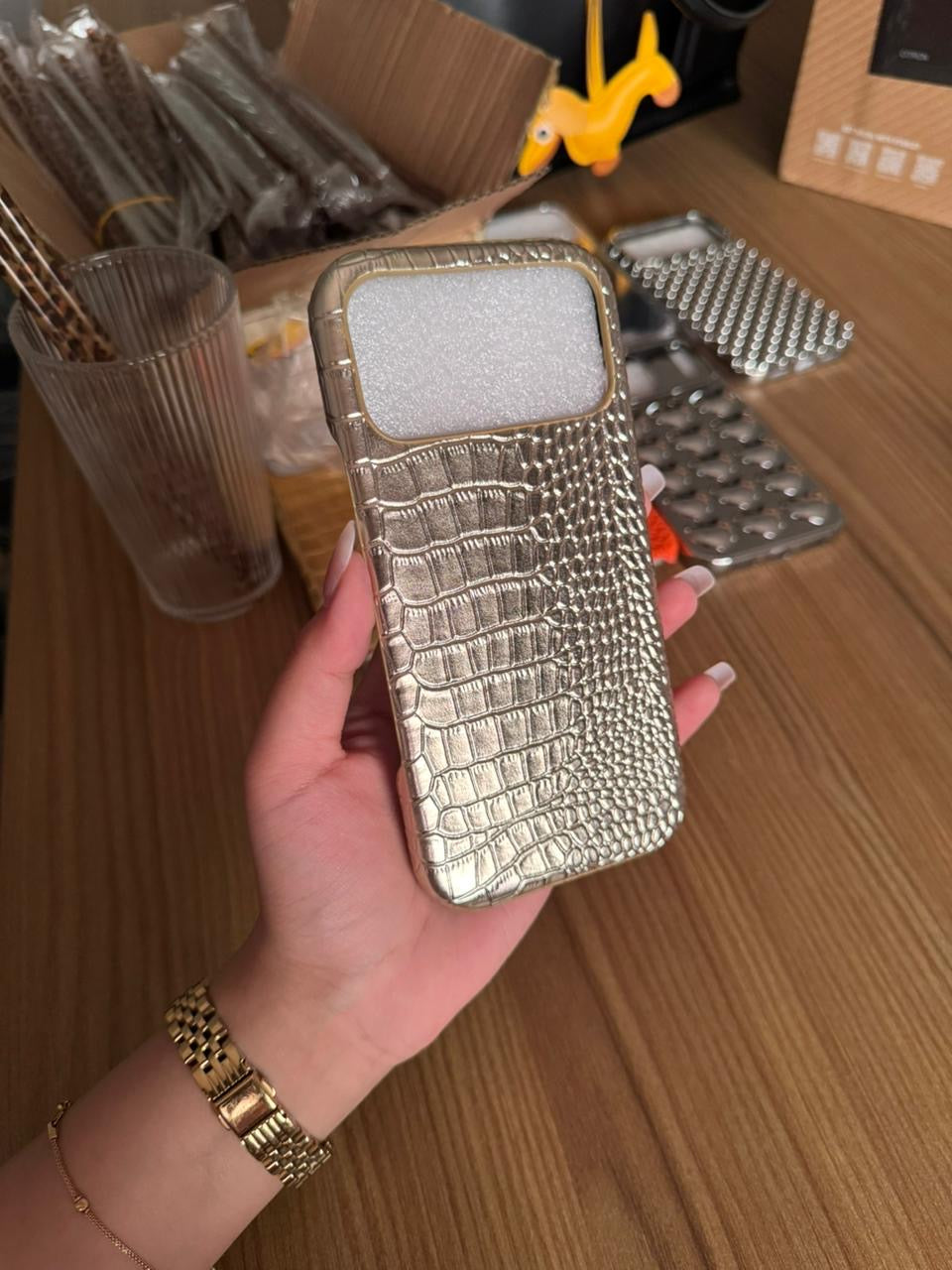 Crocodile Leather Phone Case 17 Pro Max