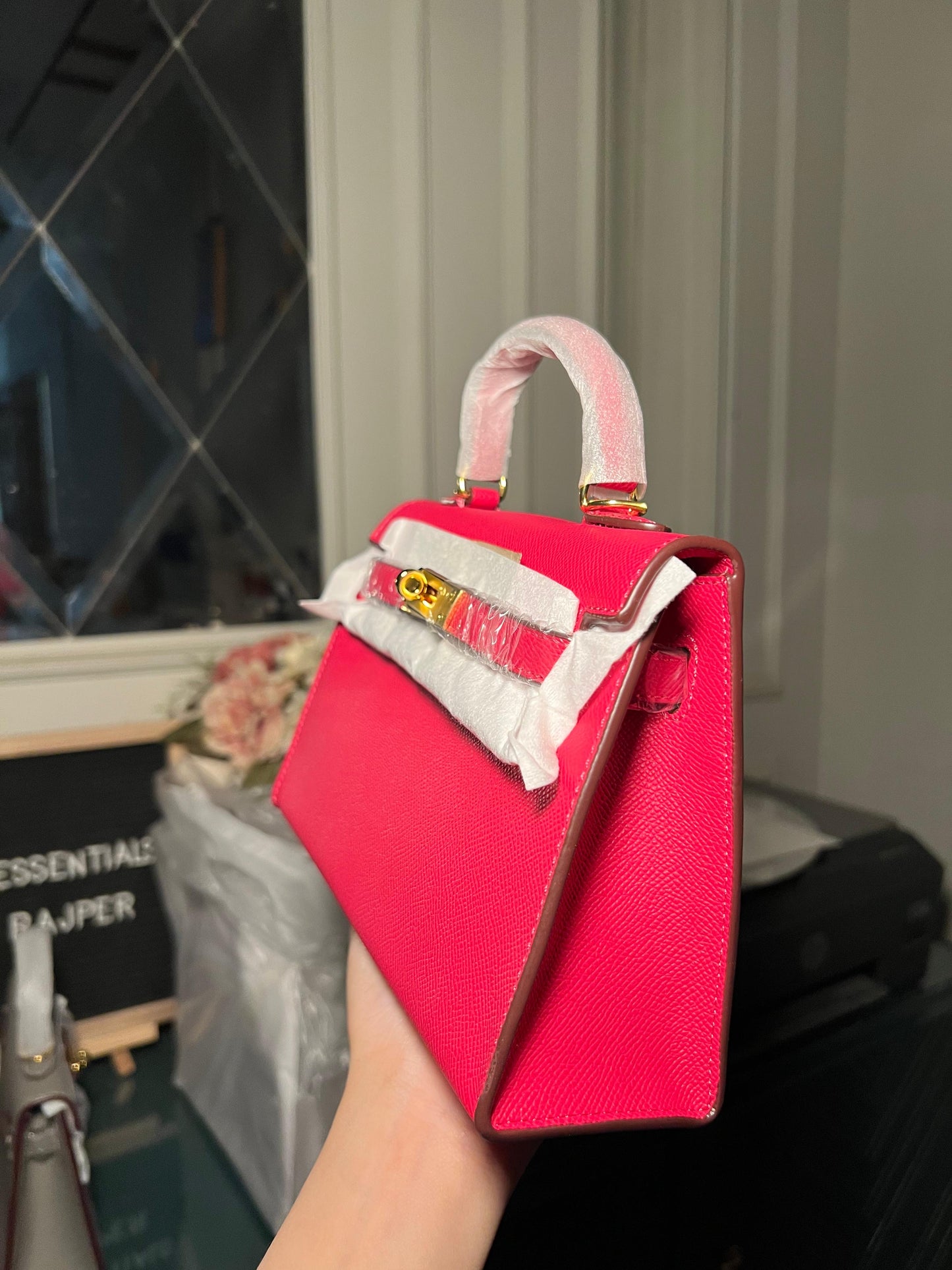 Shocking Pink Mini Kelly Bag (available for immediate delivery)