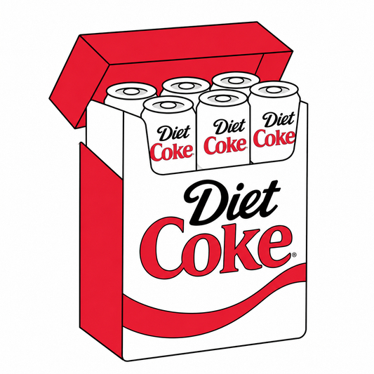 Diet Coke Pack Metal Phone Charm Sticker