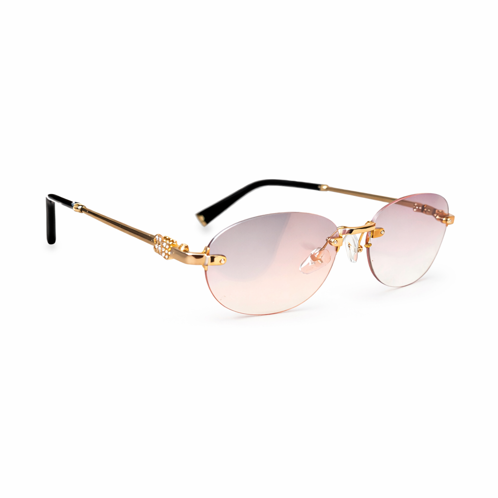 Miu Miu Rimless Oval Sunglasses