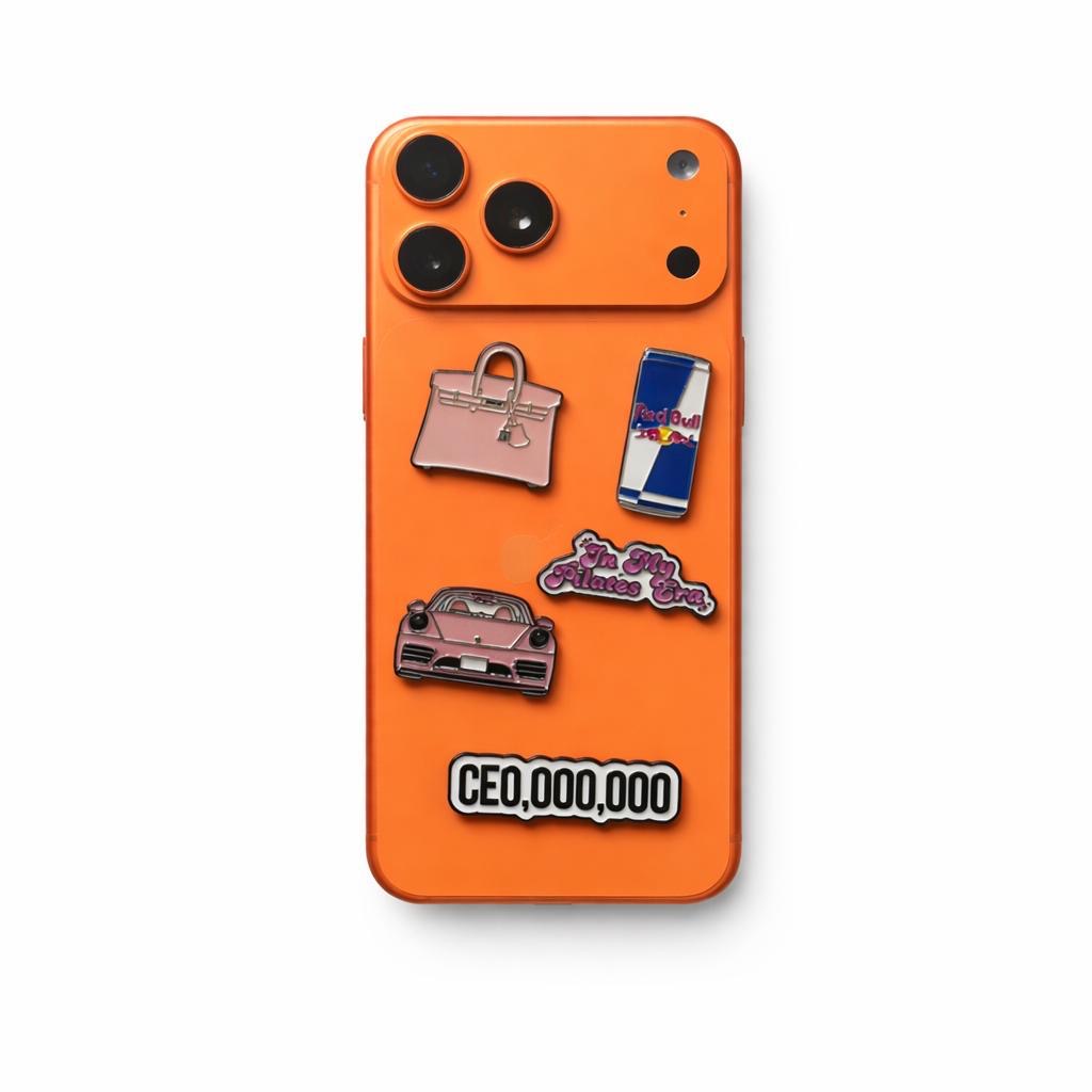 Metal Phone Charm Sticker Pack 
of 5 bundle 2
