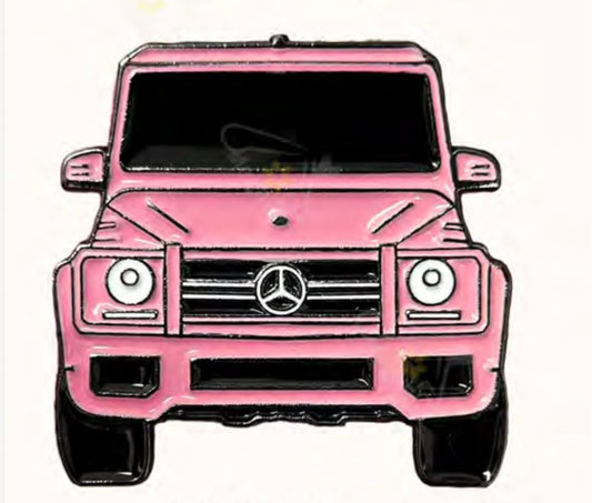 Light Pink Mercedes G-Wagon – 30×29.7mm Metal Phone Sticker