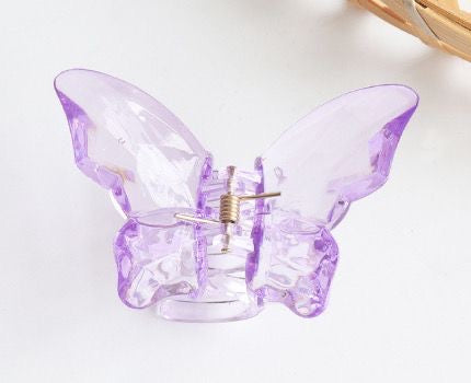 Purple small butterfly hair claw