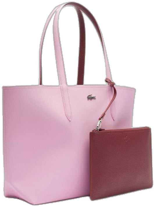 Pink with Mahroon lacoste tote bag (IMMEDIATE DELIVERY AVAILABLE)