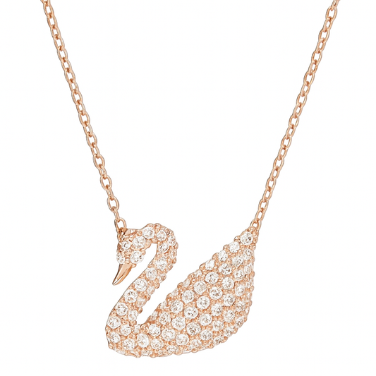 Swarovski Swan Pendant, White crystals, Rose-gold tone plated (Immediate Delivery Available) COME’S WITH BRANDED PACKAGING