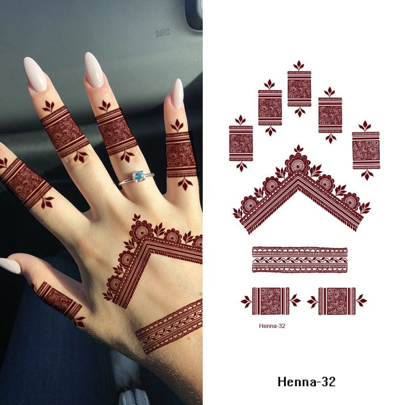 Maroon Border Style Mehndi Design