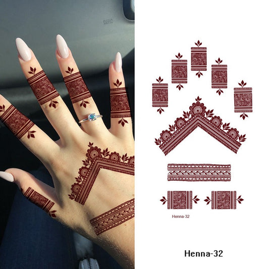 Maroon Border Style Mehndi Design