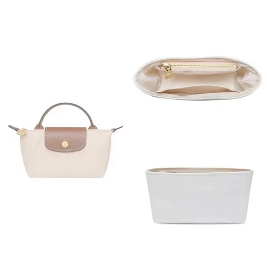 White Bag Organizer For Longchamp Mini Small