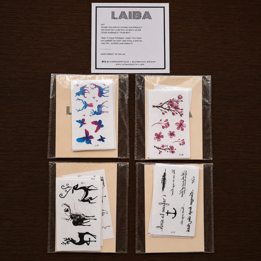2 tattoo packs 10 sheet each pack) 2 sticker pack(10 sticker each pack) Value pack 3